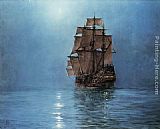 Montague Dawson Crescent Moon painting